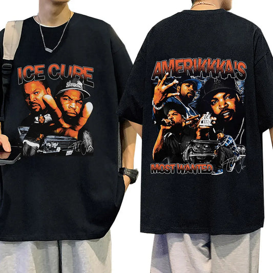 Ice Cube Amerikkka's Most Wanted T-shirt Mens Fashion